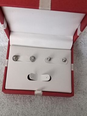 925 Sparkle Stud Earring Set
